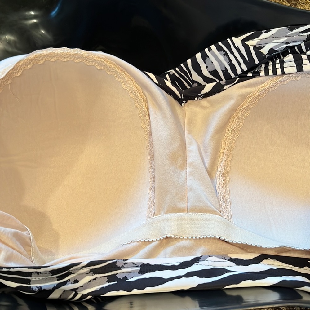 Zebra Print Halter Tankini Top - Picture 6 of 8